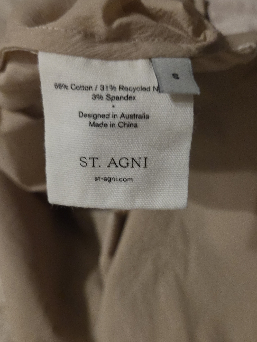 ST. AGNI Gathered Strapless Tie Back Maxi Dress in Creme / Beige - Picture 5 of 5